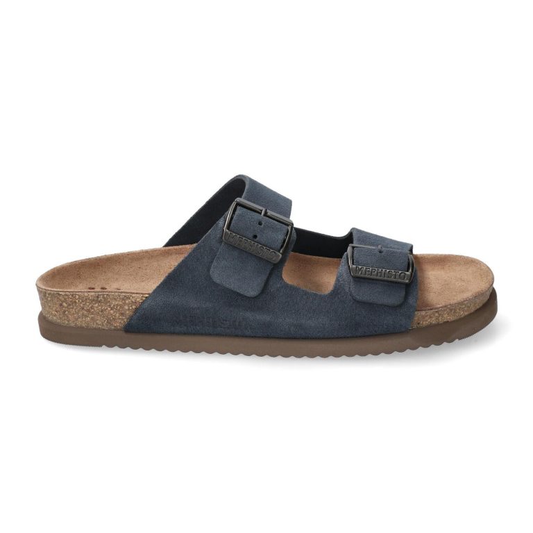 Mephisto NERIO heren slipper - Blauw suede